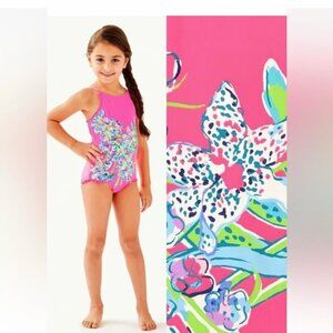 Lilly Pulitzer Pink Tropics UPF 50+ Juliet One-Piece NWT SIZE 2 SPRING BREAK